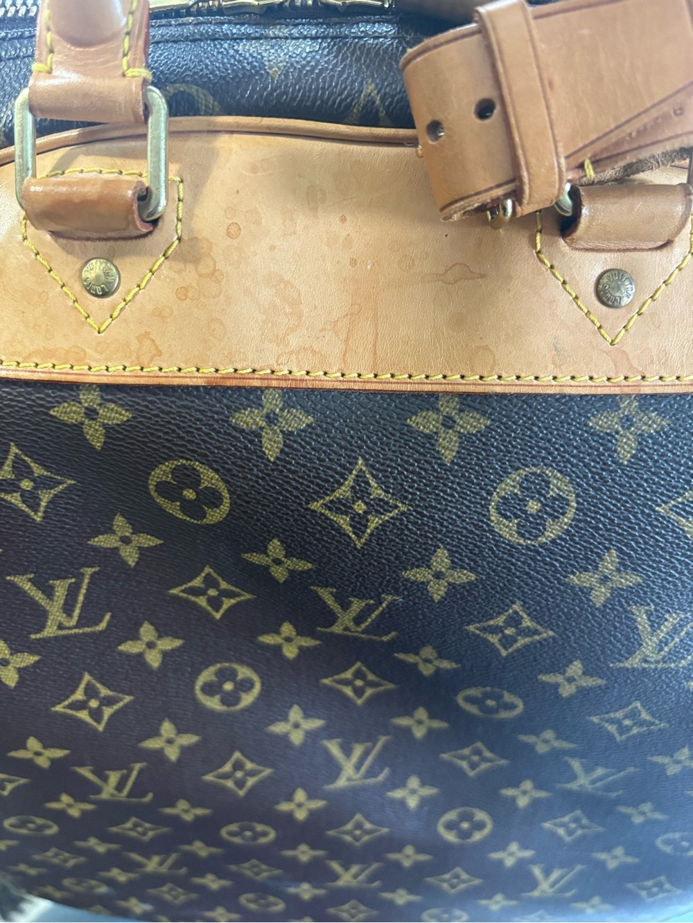 Louis Vuitton Monogram Canvas Dome Satchel with Tan Trim - Picture 5 of 14
